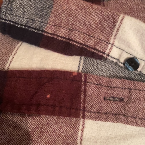 Navy maroon and white flannel - Picture 3 of 3